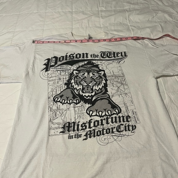 Poison The Well "Misfortune in the Motor City" white tee shirt size L - Picture 8 of 11